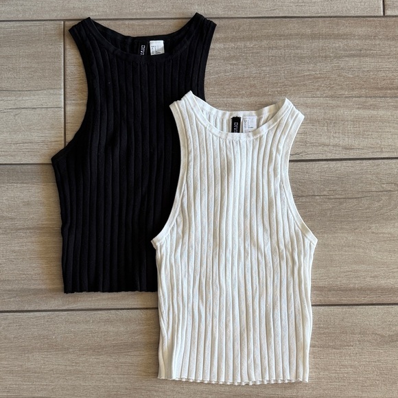H&M Tops - H&M Ribbed Knit Tank Tops - S